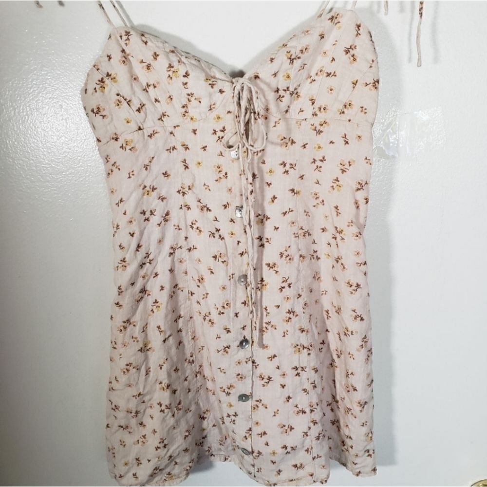 Princess Polly Floral Lined Mini Dress Size 4 - Picture 4 of 7
